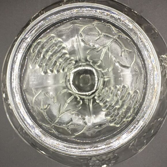 Colony Harvest Clear Pressed Glass Round Compote Dish Pedestal Bowl - Picture 14 of 16